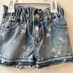 GAP Floral Print Denim Kids Shorts